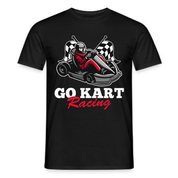 Go-Kart Racing Kart Racer Go-Kart Race Track Race - Men's T-Shirt - black - Front - AI Model Male 178 light (178cm)