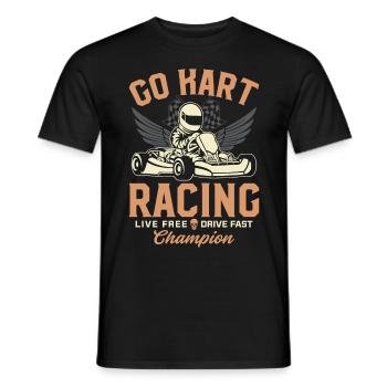 Racing Go-Kart Champion Kart Racer Go-Kart Racetrac - T-shirt homme - noir - Devant - AI Model Male 178 light (178cm)