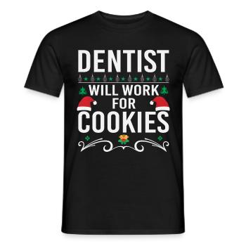 Dental Squad 2023 Christmas , Dentist Christmas , - Men's T-Shirt - black - Front - AI Model Male 178 light (178cm)