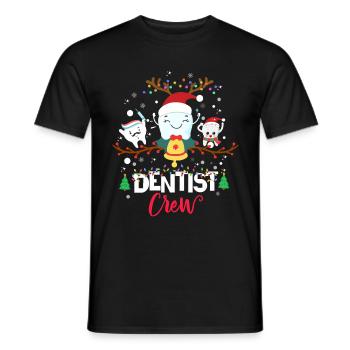 Dental Squad 2023 Christmas , Dentist Christmas , - Men's T-Shirt - black - Front - AI Model Male 178 light (178cm)