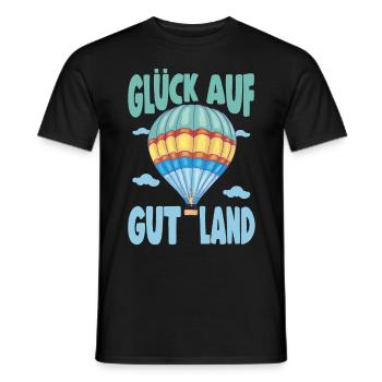Heissluftballonfahrer Glück Auf Gut Land Geschenk - Männer T-Shirt - Schwarz - Vorne - AI Model Male 178 light (178cm)