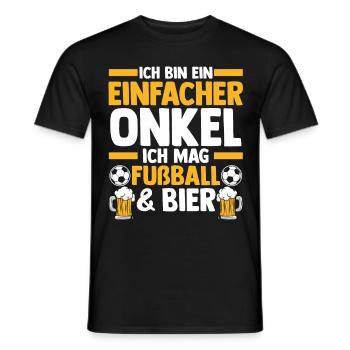 Patenonkel Fußball Bier Pate Onkel - Männer T-Shirt - Schwarz - Vorne - AI Model Male 178 light (178cm)