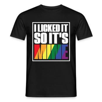 LGBT Human Human Rainbow Gift Idea - Men's T-Shirt - black - Front - AI Model Male 178 light (178cm)
