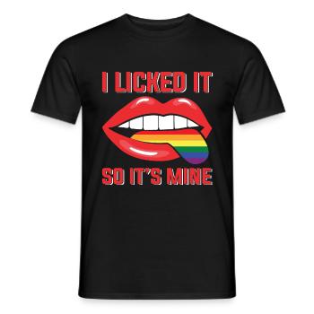 LGBT Human Human Rainbow Gift Idea - Men's T-Shirt - black - Front - AI Model Male 178 light (178cm)