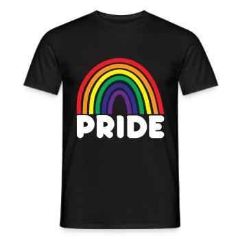 LGBT Human Human Rainbow Gift Idea - Men's T-Shirt - black - Front - AI Model Male 178 light (178cm)