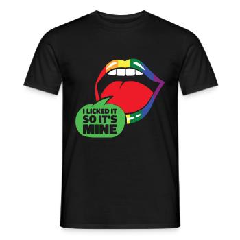 LGBT Human Human Rainbow Gift Idea - Men's T-Shirt - black - Front - AI Model Male 178 light (178cm)