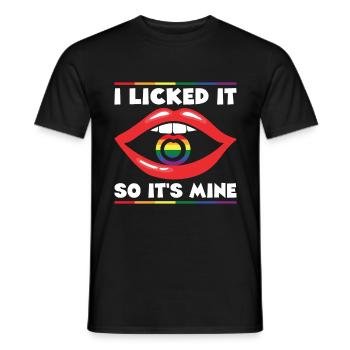 LGBT Human Human Rainbow Gift Idea - Men's T-Shirt - black - Front - AI Model Male 178 light (178cm)