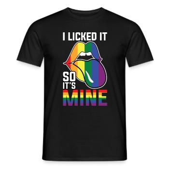 LGBT Human Human Rainbow Gift Idea - Men's T-Shirt - black - Front - AI Model Male 178 light (178cm)