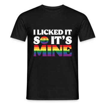 LGBT Human Human Rainbow Gift Idea - Men's T-Shirt - black - Front - AI Model Male 178 light (178cm)