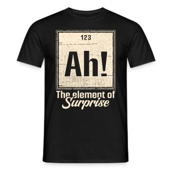 Laboratory Chemist Chemistry Profession Element Pun - Men's T-Shirt - black - Front - AI Model Male 178 light (178cm)