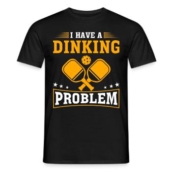 Pickleball Player Dinking Love Pickleball Retro - Men's T-Shirt - black - Front - AI Model Male 178 light (178cm)
