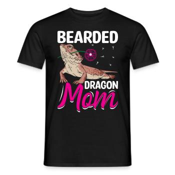 Bartagame Mama Echse Reptil Haustier Terrarium - Männer T-Shirt - Schwarz - Vorne - AI Model Male 178 light (178cm)
