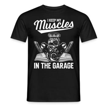 Muscel Car V8 Turbocompresseur Camion Voiture de course - T-shirt homme - noir - Devant - AI Model Male 178 light (178cm)