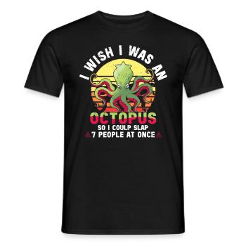 Octopus Octopus Sea Tentacle Octopus Octopus Octopus - Men's T-Shirt - black - Front - AI Model Male 178 light (178cm)