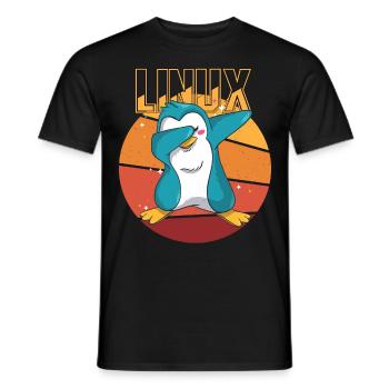 Geek Linux Root Party Penguin Nerd Programmer Comp - Männer T-Shirt - Schwarz - Vorne - AI Model Male 178 light (178cm)