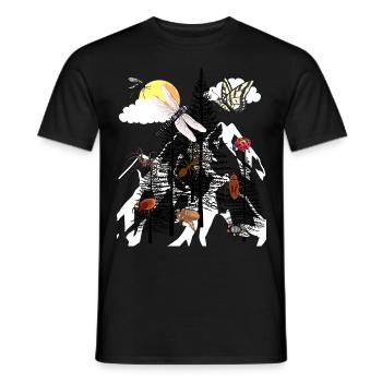 Wilderness Forest Animals Nature Nature Lovers Biologist Eco - Men's T-Shirt - black - Front - AI Model Male 178 light (178cm)