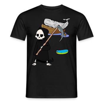 Meeressäuger Wal Fisch Sensenmann Umweltschutz - Männer T-Shirt - Schwarz - Vorne - AI Model Male 178 light (178cm)