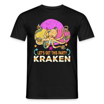 Octopus Octopus Sea Tentacle Octopus Octopus Octopus - Men's T-Shirt - black - Front - AI Model Male 178 light (178cm)
