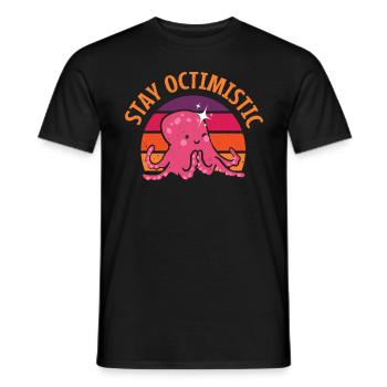 Octopus Octopus Sea Tentacle Octopus Octopus Octopus - Men's T-Shirt - black - Front - AI Model Male 178 light (178cm)