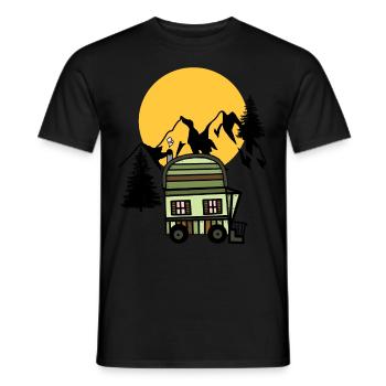 Bauwagen Naturfreund Alpen Hütte Bergsteiger Alm - T-shirt homme - noir - Devant - AI Model Male 178 light (178cm)