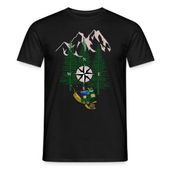 Holiday Family Holiday Leisure Family Schnecke - Men's T-Shirt - black - Front - AI Model Male 178 light (178cm)