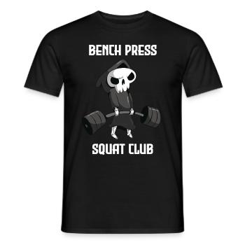 Bench Press Squad Club Workout Grim Reaper Training - T-shirt homme - noir - Devant - AI Model Male 178 light (178cm)