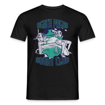 Bench Press Training Strength Training Gym M - T-shirt homme - noir - Devant - AI Model Male 178 light (178cm)