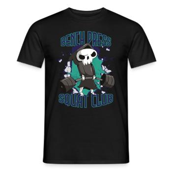 Bench Press Squad Club Till Death Workout Krafttra - T-shirt homme - noir - Devant - AI Model Male 178 light (178cm)