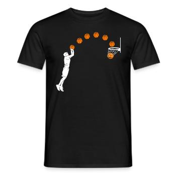 Cadeau de basketball pour les joueurs de basket-ball - T-shirt homme - noir - Devant - AI Model Male 178 light (178cm)