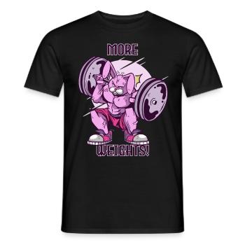Gym Lapin Plus de musculations Motivati - T-shirt homme - noir - Devant - AI Model Male 178 light (178cm)