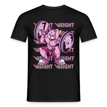 More Weight Rabbit Gym Workout Motivation Kraf - Men's T-Shirt - black - Front - AI Model Male 178 light (178cm)