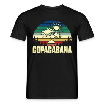 Rio Beach Copacabana Holiday Palms Summer Sun Bra - T-shirt homme - noir - Devant - AI Model Male 178 light (178cm)