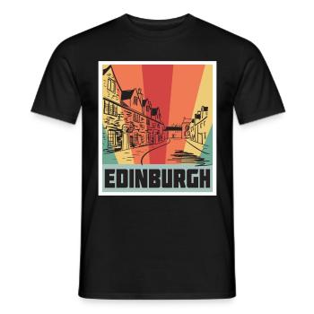 Scotland-Souvenir-Edinburgh-Scottish tourist - Men's T-Shirt - black - Front - AI Model Male 178 light (178cm)