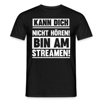 Gaming Zocken Zocker Gamer Streaming Streamer - Männer T-Shirt - Schwarz - Vorne - AI Model Male 178 light (178cm)