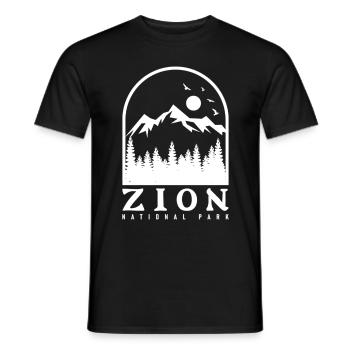 Zion National Park Utah Wandern Camping Outdoor - Männer T-Shirt - Schwarz - Vorne - AI Model Male 178 light (178cm)
