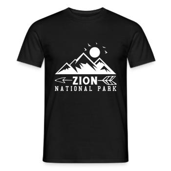 Zion National Park Utah Wandern Camping Outdoor - Männer T-Shirt - Schwarz - Vorne - AI Model Male 178 light (178cm)