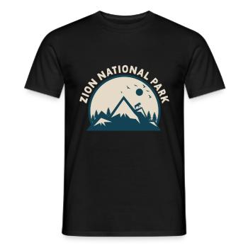 Zion National Park Utah Wandern Camping Outdoor - Männer T-Shirt - Schwarz - Vorne - AI Model Male 178 light (178cm)