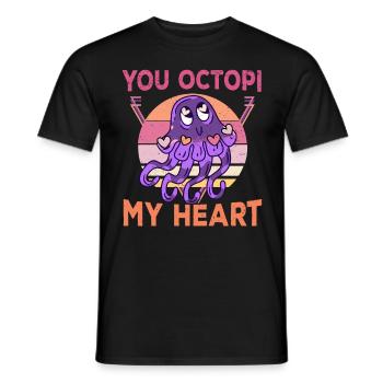 Octopus Octopus Sea Tentacle Octopus Octopus Octopus - Men's T-Shirt - black - Front - AI Model Male 178 light (178cm)