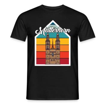 Cervin Suisse Zermatt Alpes souvenir ski montagne - T-shirt homme - noir - Devant - AI Model Male 178 light (178cm)