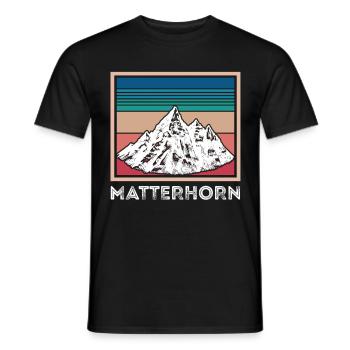 Alpen Cervin Suisse Souvenir Ski Zermatt Skif - T-shirt homme - noir - Devant - AI Model Male 178 light (178cm)