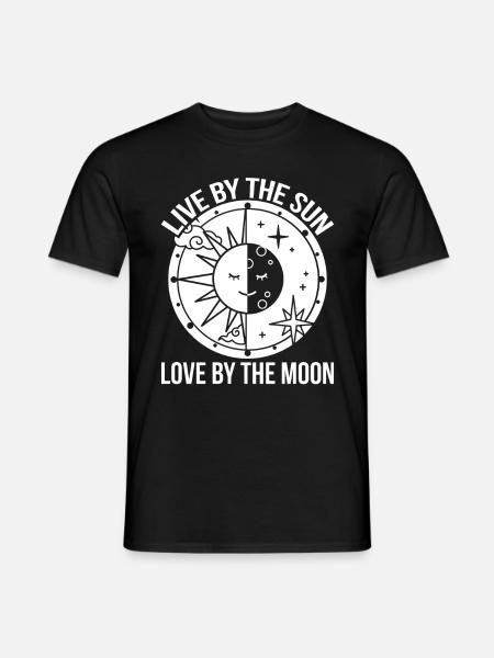 Lune Soleil Jour Lune Phase Lune Phases Lunaires de la Lune - T-shirt homme - noir
