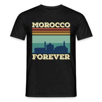 Maroc pour toujours Afrique Gibraltar Souv marocain - T-shirt homme - noir - Devant - AI Model Male 178 light (178cm)