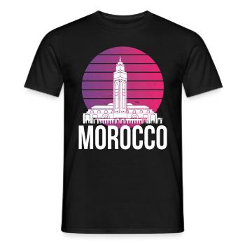 Marokkaner Stadt Marokko Skyline Afrika Gibraltar - Männer T-Shirt - Schwarz - Vorne - AI Model Male 178 light (178cm)