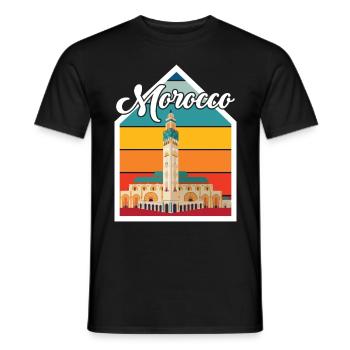 Afrique Souvenir Maroc Skyline Marok africain - T-shirt homme - noir - Devant - AI Model Male 178 light (178cm)