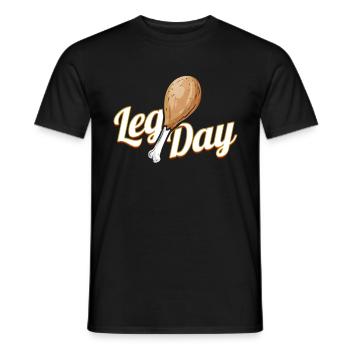Better Not Skip Leg Day Turkey Drumstick On - Männer T-Shirt - Schwarz - Vorne - AI Model Male 178 light (178cm)
