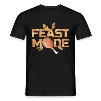 Mode festin avec pilon de cuisse de dinde - T-shirt homme - noir - Devant - AI Model Male 178 light (178cm)
