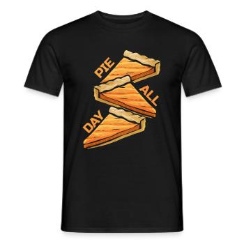 Pumpkin Pie All Day On Thanksgiving - Men's T-Shirt - black - Front - AI Model Male 178 light (178cm)