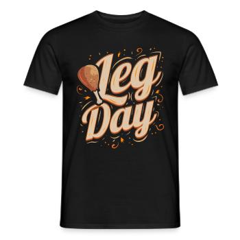 Dinde Tambour Jambe Jour de Thanksgiving - T-shirt homme - noir - Devant - AI Model Male 178 light (178cm)