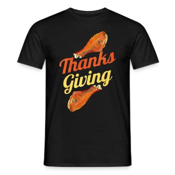 Roasted Turkey Legs Turkey Drumsticks Thanksgiving - Männer T-Shirt - Schwarz - Vorne - AI Model Male 178 light (178cm)