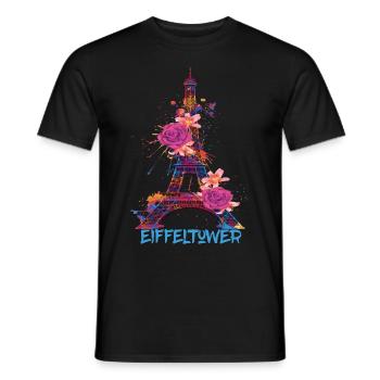 Paris-Souvenir-France-Français-L’amour de l’œuf - T-shirt homme - noir - Devant - AI Model Male 178 light (178cm)